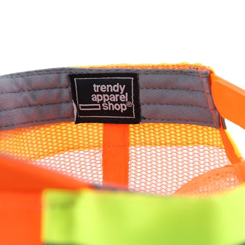 Trendy Apparel Shop XXL Oversized Reflective High Visibility Safety Trucker Cap
