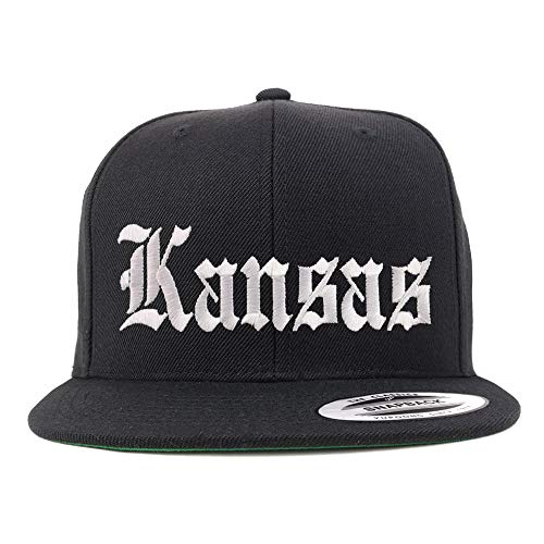 Trendy Apparel Shop Kansas State Old English Embroidered Flatbill Snapback