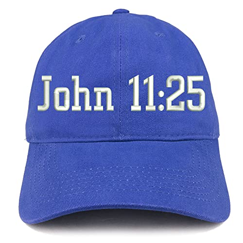 Trendy Apparel Shop John 11:25 Low Profile Soft Cotton Baseball Cap