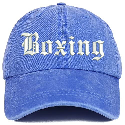 Trendy Apparel Shop Old English Boxing Washed Pigment Dyed Baseball Cap