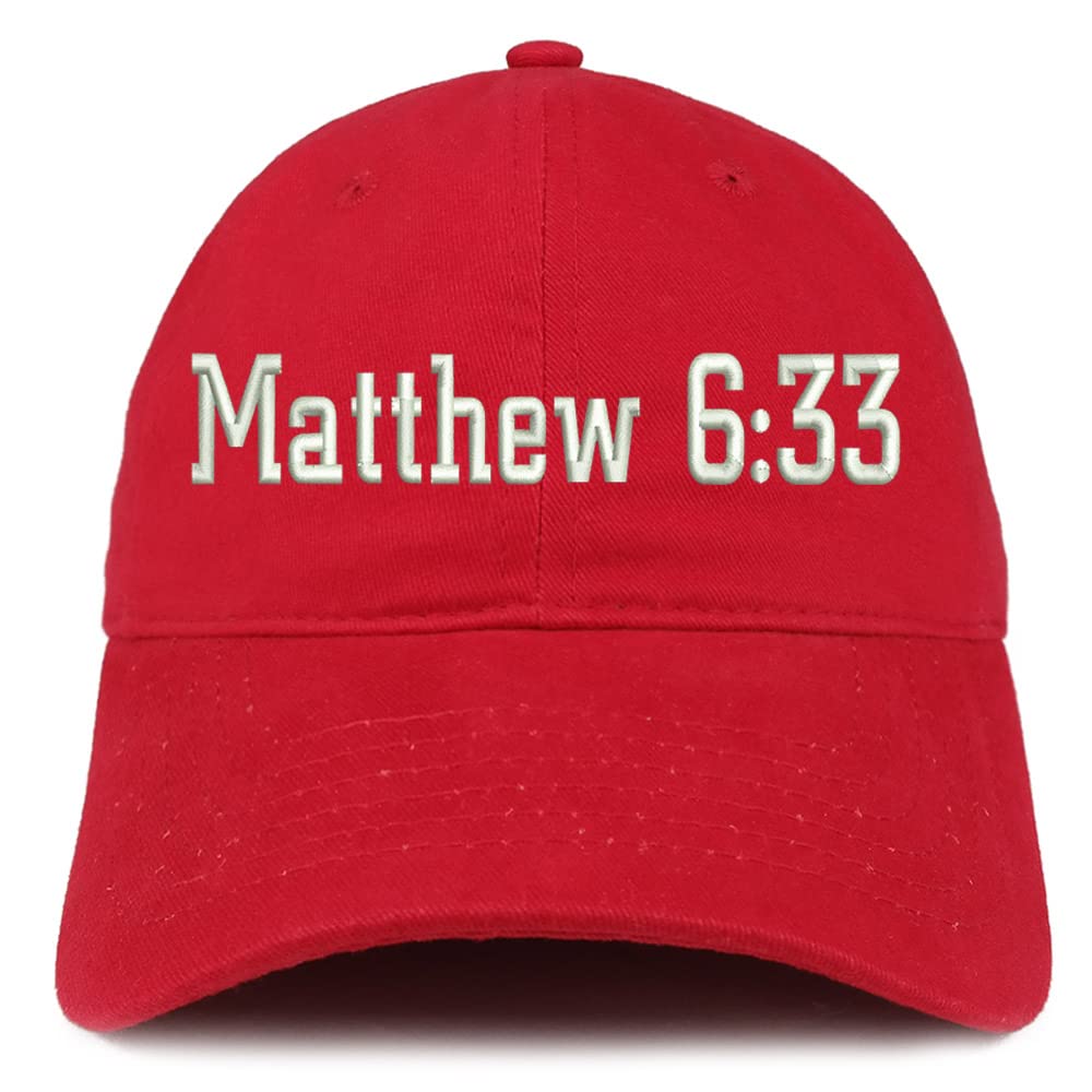 Trendy Apparel Shop Matthew 6:33 Low Profile Soft Cotton Baseball Cap