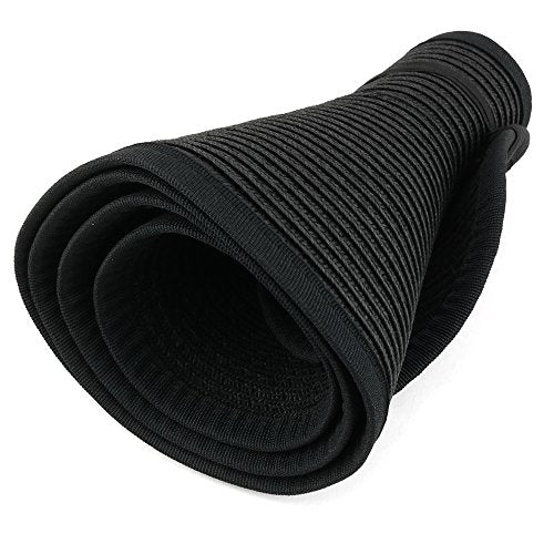 Trendy Apparel Shop Womens UPF 50+ Paper Braid Large Rolled Visor UV Protection Hat