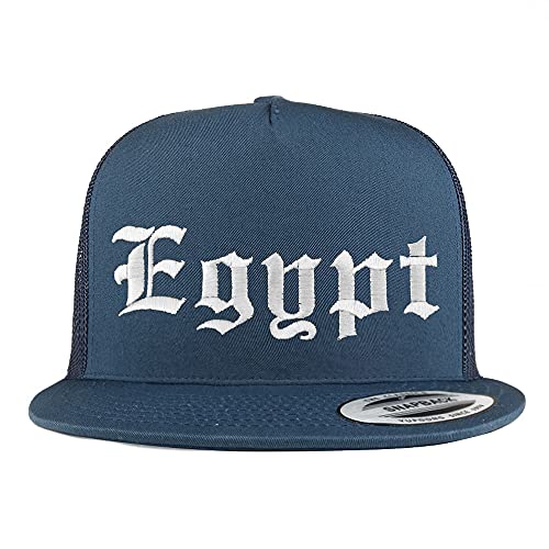Trendy Apparel Shop Egypt Old English 5 Panel Flatbill Trucker Cap