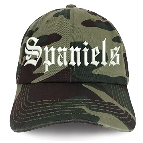 Trendy Apparel Shop Old English Spaniels Low Profile Soft Cotton Baseball Cap