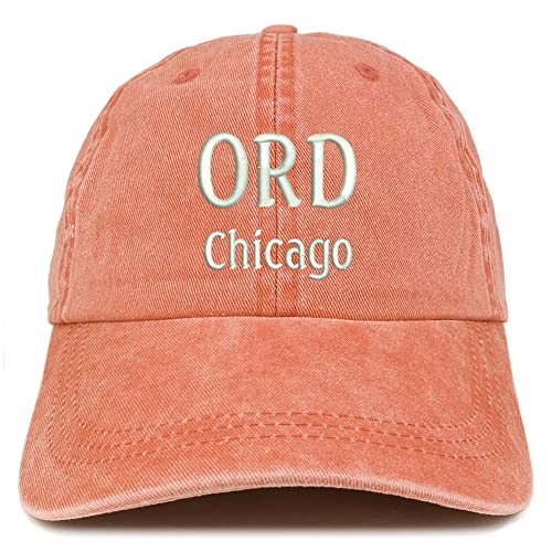 Trendy Apparel Shop ORD Chicago Embroidered Pigment Dyed Washed Baseball Cap