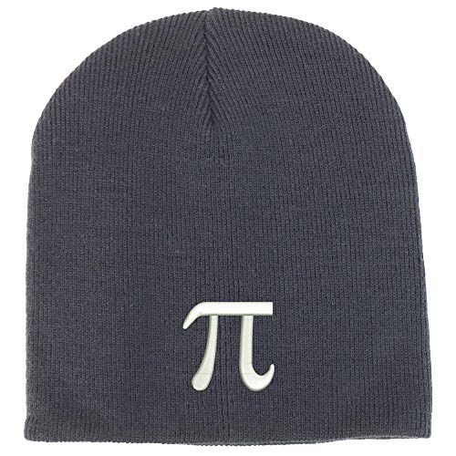 Trendy Apparel Shop Pi Math Symbol Acrylic Winter Knit Skull Short Beanie
