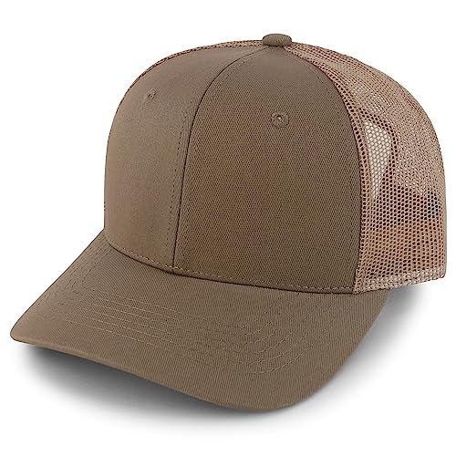 Trendy Apparel Shop Structured High Profile 6 Panel Mesh Trucker Baseball Cap