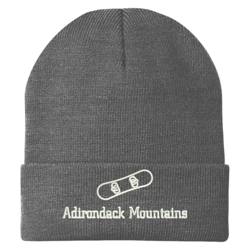 Trendy Apparel Shop Adirondack Mountains Snowboard Logo Embroidered Long Cuff Beanie