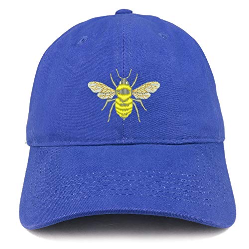 Trendy Apparel Shop Bumble Bee Embroidered Brushed Cotton Cap
