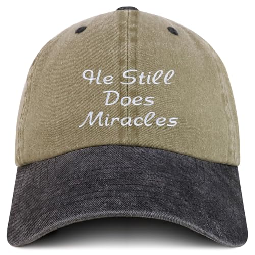 Trendy Apparel Shop He Still Does Miracles Embroidered Pigment Dyed Cotton Baseball Cap