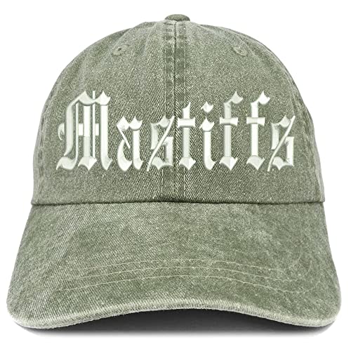 Trendy Apparel Shop Old English Mastiffs Washed Pigment Dyed Baseball Cap