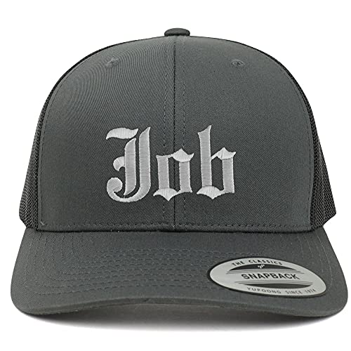 Trendy Apparel Shop Job Old English 6 Panel Trucker Mesh Cap