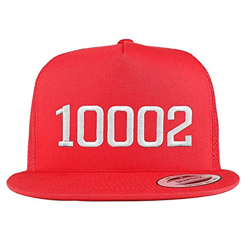 Trendy Apparel Shop 10002 New York Old English 5 Panel Flatbill Trucker Cap