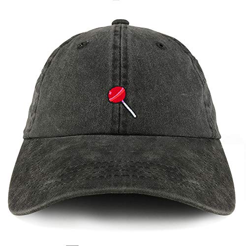 Trendy Apparel Shop Lollipop Patch Pigment Dyed Cotton Twill Unstructured Dad Hat