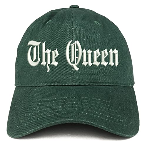 Trendy Apparel Shop The Queen Old English Low Profile Soft Cotton Baseball Cap