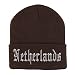 Trendy Apparel Shop Netherlands Old English Embroidered Long Cuff Beanie
