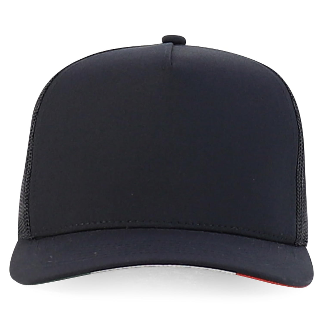 Trendy Apparel Shop 5 Panel Structured Trucker Cap with Mexico Flag Design Undervisor