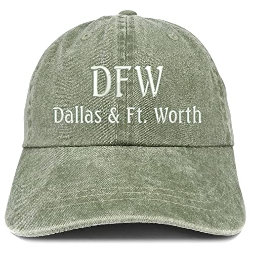 Trendy Apparel Shop DFW Dallas and Fort Worth Embroidered Pigment Dyed Washed Baseball Cap