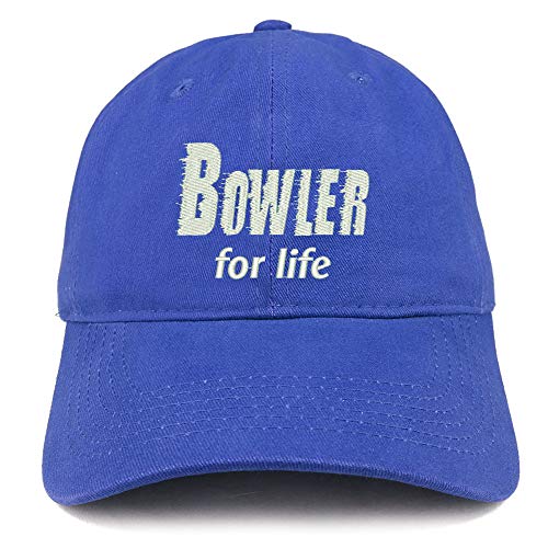Trendy Apparel Shop Bowler for Life Text Embroidered Unstructured Cotton Dad Hat