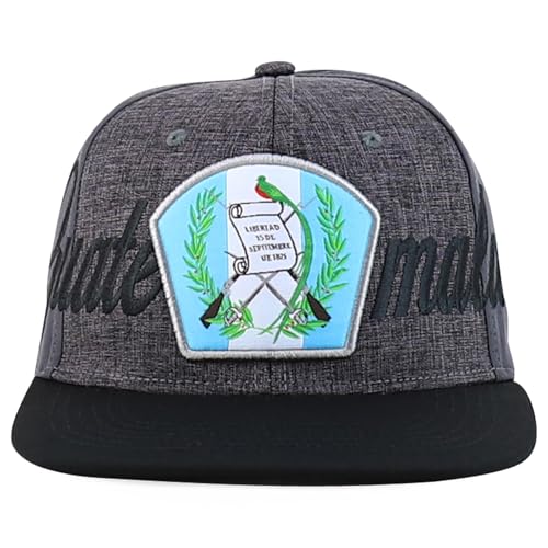 Trendy Apparel Shop Central America States Embroidered Mesh Back Flat Bill Cap