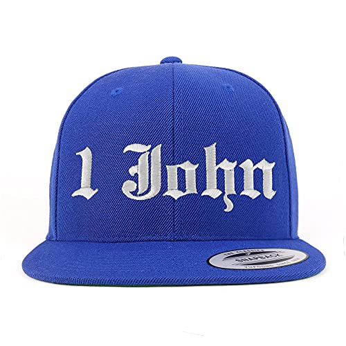 Trendy Apparel Shop 1 John Old English Embroidered Flatbill Snapback
