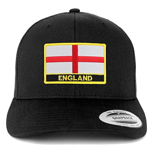 Trendy Apparel Shop England Flag Patch Retro Trucker Mesh Cap