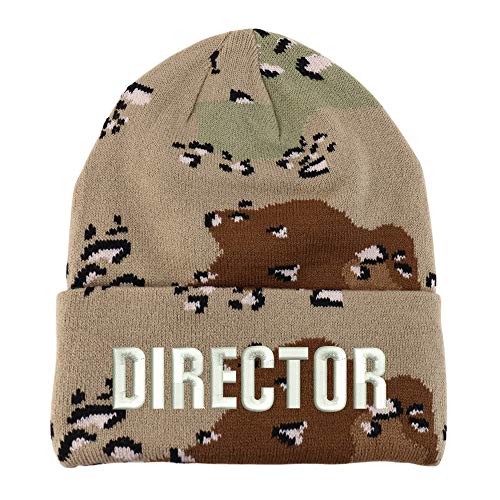 Trendy Apparel Shop Director Embroidered Made in USA Camo Beanie