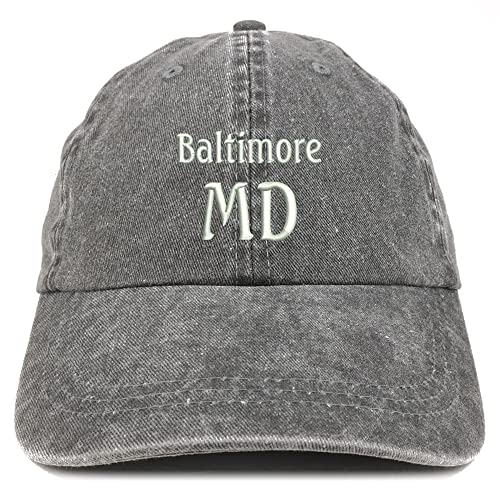 Trendy Apparel Shop Baltimore MD Embroidered Pigment Dyed Washed Baseball Cap