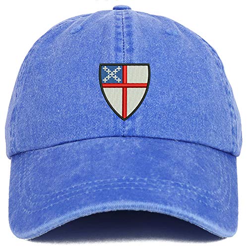 Trendy Apparel Shop Episcopal Shield Embroidered Washed Low Profile Cap