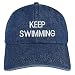 Trendy Apparel Shop Keep Swimming Embroidered Cotton Baseball Cap