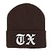 Trendy Apparel Shop Texas TX Old English Embroidered Long Cuff Beanie
