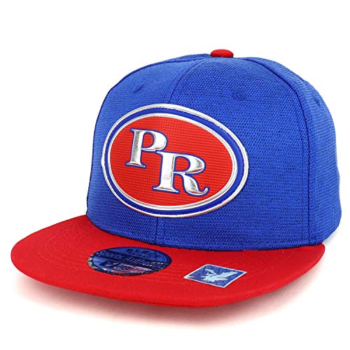 Trendy Apparel Shop Puerto Rico High Frequency Emblem Flat Bill Snapback Hat