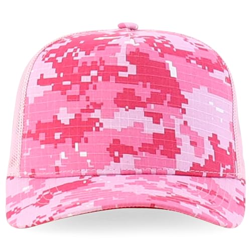 Trendy Apparel Shop 5 Panel Structured Crown Curved Bill Trucker Cap