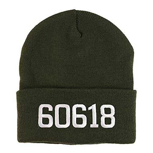 Trendy Apparel Shop 60618 Chicago IL Old English Embroidered Long Cuff Beanie