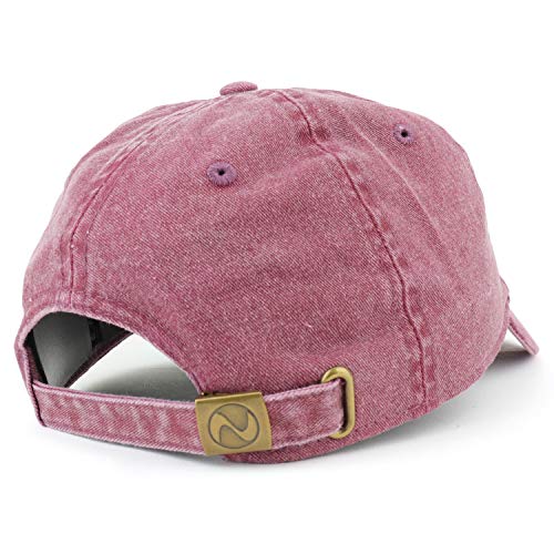 Trendy Apparel Shop Orange Patch Pigment Dyed Washed Baseball Cap