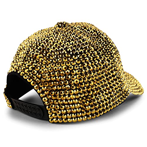 Trendy Apparel Shop Bling Stone Studs Bedazzle Structured Baseball Cap