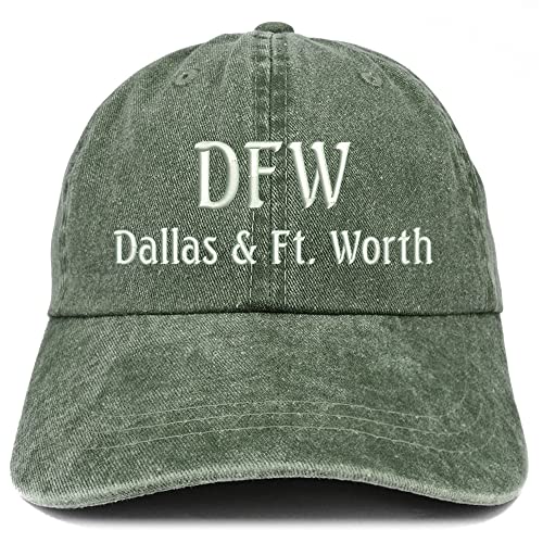 Trendy Apparel Shop DFW Dallas and Fort Worth Embroidered Pigment Dyed Washed Baseball Cap