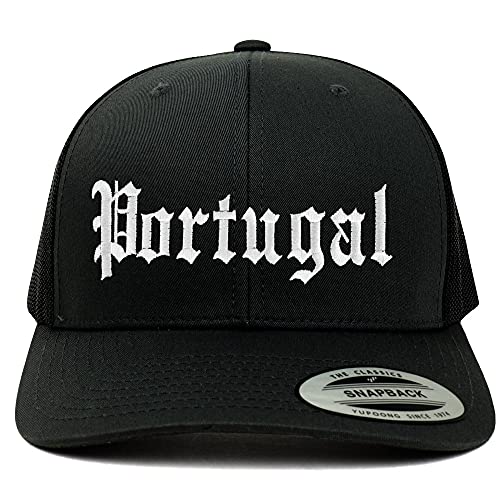 Trendy Apparel Shop Portugal Old English 6 Panel Trucker Mesh Cap