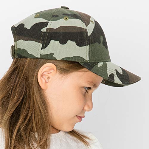 Trendy Apparel Shop Plain Youth Size Kid's Adjustable Structured Baseball Cap