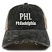 Trendy Apparel Shop PHL Philadelphia Embroidered Frayed Bill Trucker Mesh Back Cap