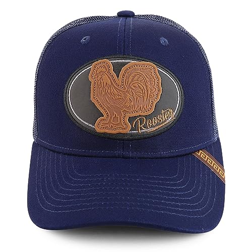 Trendy Apparel Shop Rooster Patch Embroidered Mesh Snapback Baseball Cap