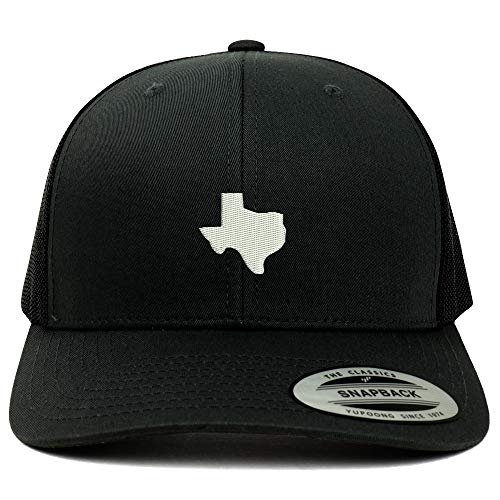 Trendy Apparel Shop Flexfit XXL Texas State Embroidered Retro Trucker Mesh Cap