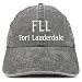Trendy Apparel Shop FLL Fort Lauderdale Embroidered Pigment Dyed Washed Baseball Cap