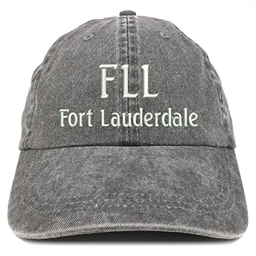 Trendy Apparel Shop FLL Fort Lauderdale Embroidered Pigment Dyed Washed Baseball Cap