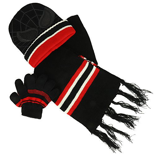 Trendy Apparel Shop Toddle Spider Character Beanie, Scarf and Glove 3PC Set