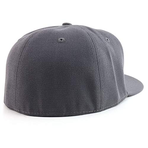 Trendy Apparel Shop Plain High Profile Flat Bill Snapback Baseball Fitted Cap