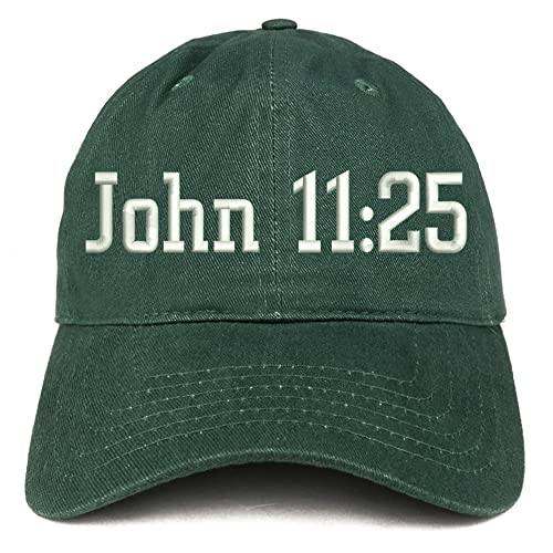 Trendy Apparel Shop John 11:25 Low Profile Soft Cotton Baseball Cap
