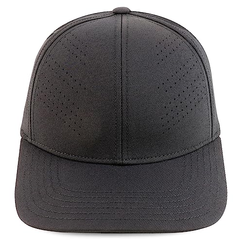 Trendy Apparel Shop Oversize XXL Breathable Plain 6 Panel Structured Air Thru Fitted Ball Cap