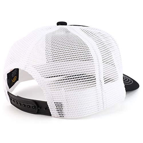 Trendy Apparel Shop Low Profile Two Tone Mesh Back Trucker Baseball Cap
