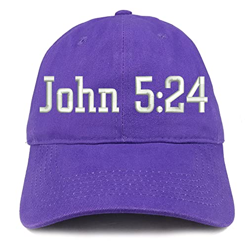 Trendy Apparel Shop John 5:24 Low Profile Soft Cotton Baseball Cap